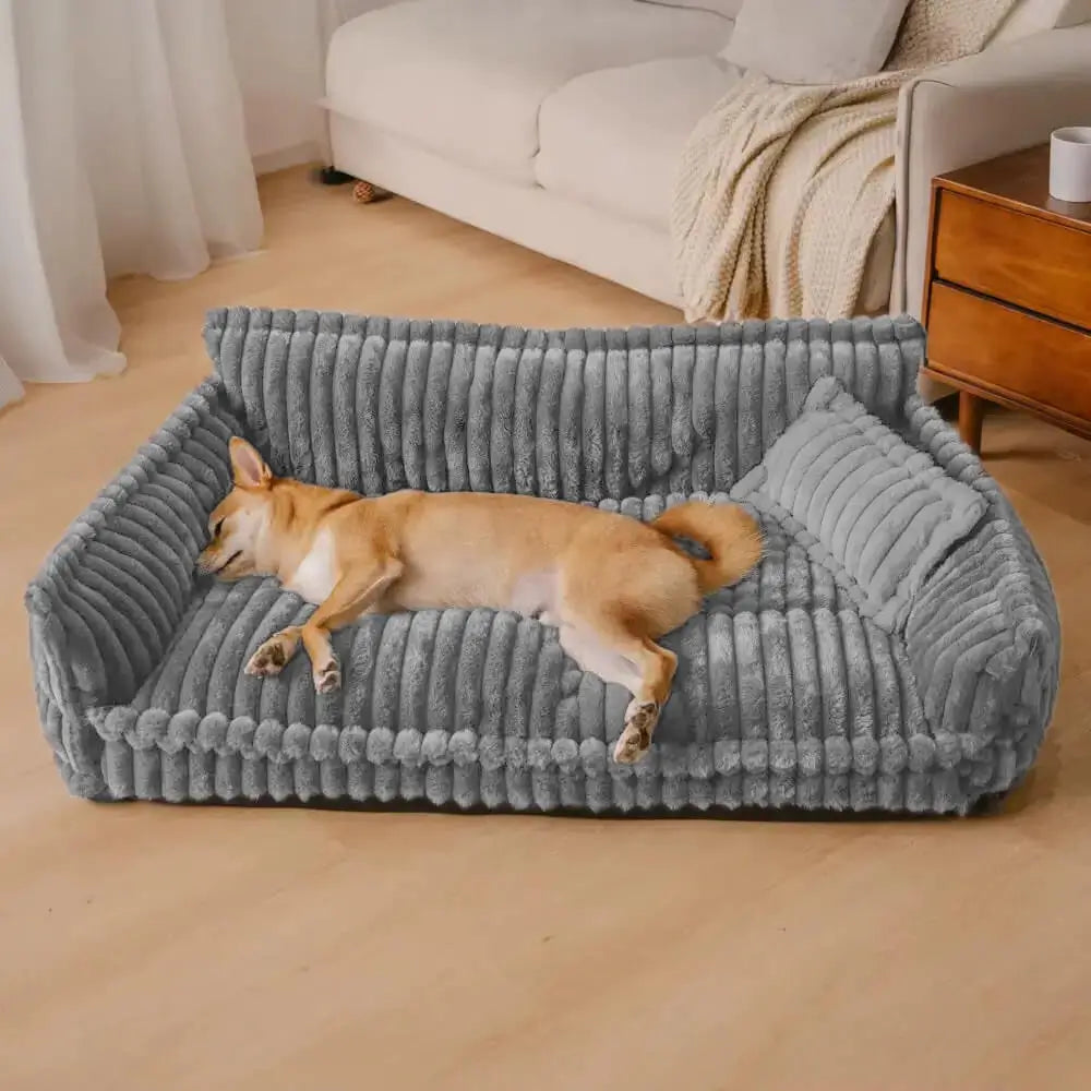 MrFluffyFriend - Donkergrijze Hondenbank