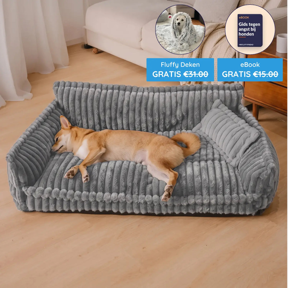 MrFluffyFriend® - Orthopedisch Wasbaar Hondenbed